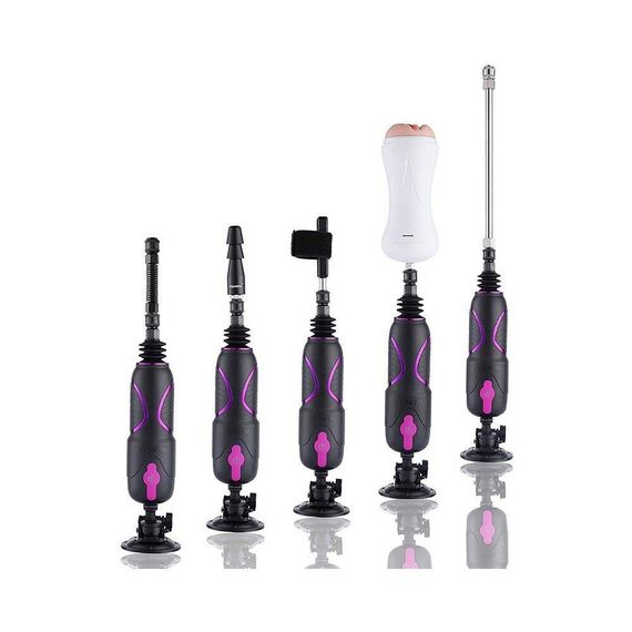 Набір адаптерів для секс-машин Hismith Luxury Kit - KlicLok System Set Sex Aura | Зображення 1