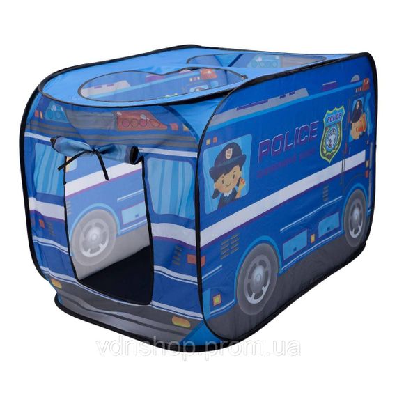 Детская игровая палатка "Полицейская машина" 110×70×66 см палатка для мальчика Синяя HP-S-5NDBL | Зображення 1