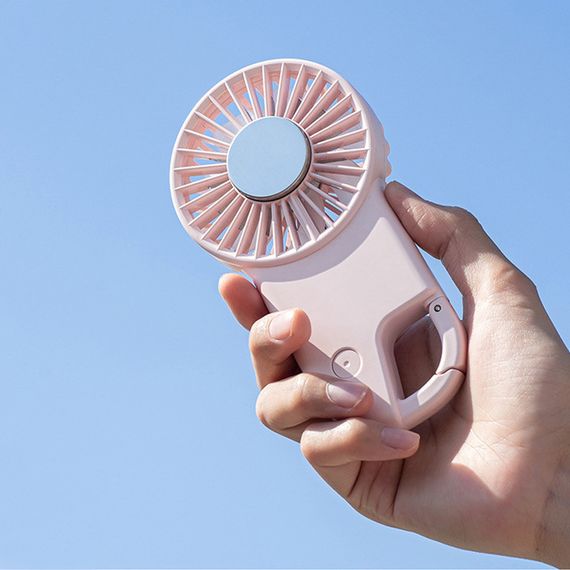 Портативний вентилятор SQT-BF2 з карабіном 1800mAh Pink | Зображення 1