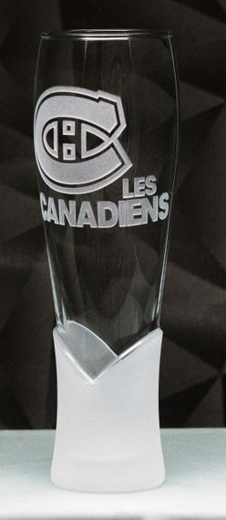 Подарочный бокал для сока воды пива 440 мл  с гравировкой  лого хоккейного клуба НХЛ Монреаль Канадис | Зображення 1