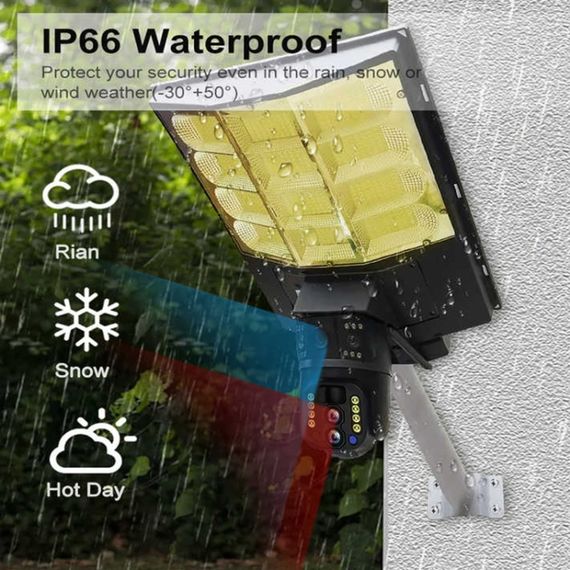 Камера видеонаблюдения PTZ уличная WiFi+LED лампа+солнечная панель (SPM-XA01/T19-4G) | Зображення 6