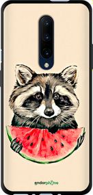 Чохол на OnePlus 7 Pro Єнотик з кавуном "4605b-1696-2448"