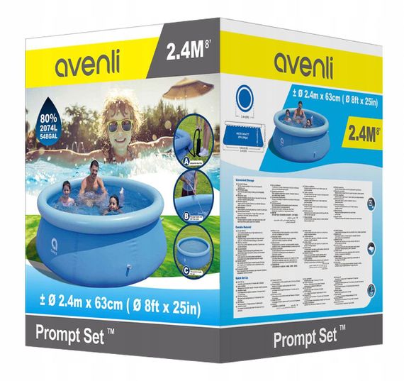 Круглый надувной бассейн Avenli 240 x 64 см | Зображення 8