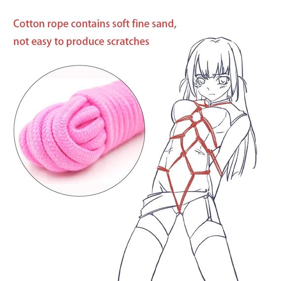 Веревка для связывания, шибари «Love universities» цвет розовый Sex Aura | Зображення 4