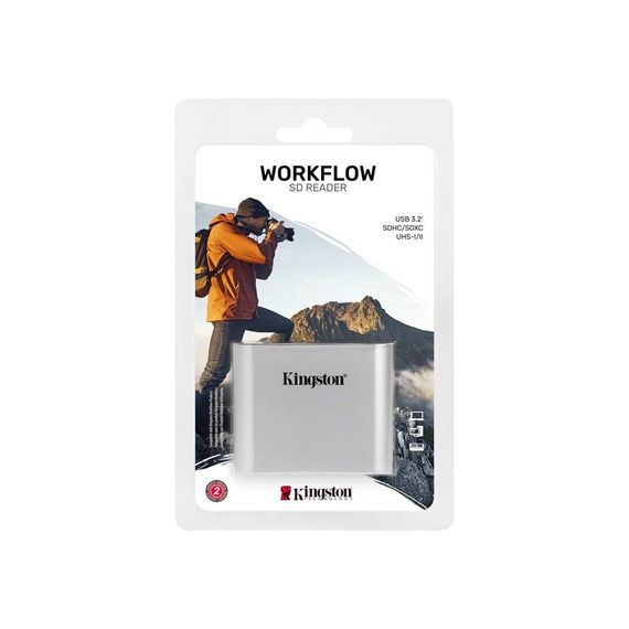 Считыватель флеш-карт Kingston Workflow Dual-Slot SDHC/SDXC UHS-II (WFS-SD) | Зображення 1