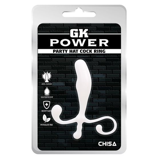 Стимулятор простаты Chisa GK Power Party с анатомическим рельефом, белый Sex Aura | Зображення 5