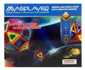 Конструктор Magplayer магнитный набор 45 эл. MPA-45 (MPA-45)