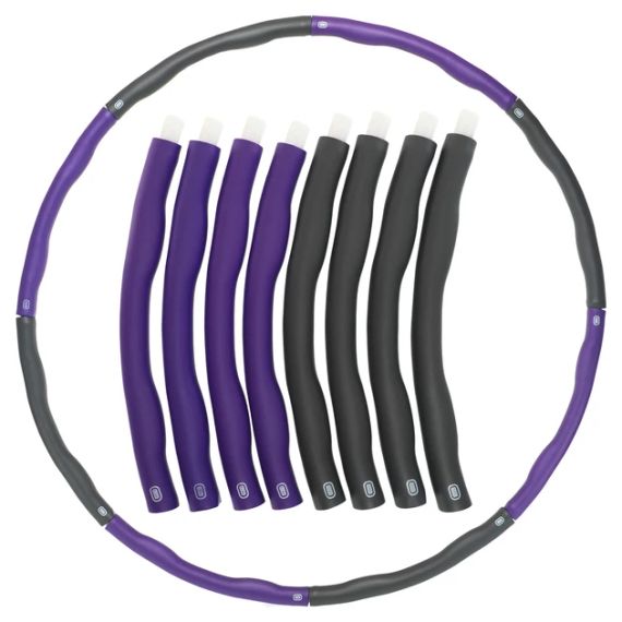 Обруч складной Хула Хуп Hula Hoop двухцветный мягкий IntiPal (пластик, неопрен, 8 секций, | Зображення 2