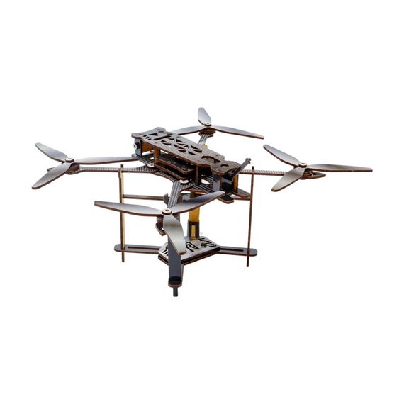 Дерев'яний 3D конструктор "FPV дрон" Puz-00923, 95 деталей | Зображення 2