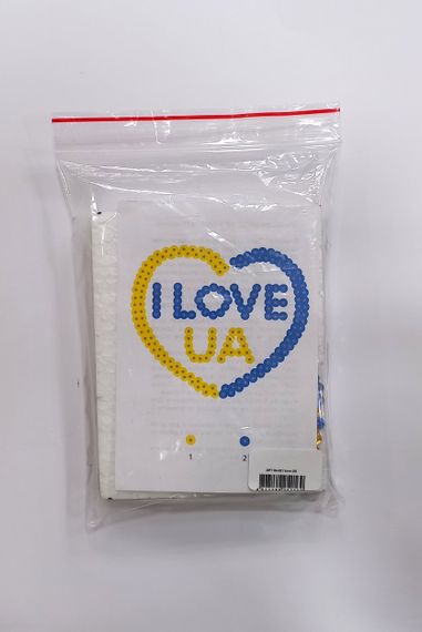 Міні картина з паєток "I love UA" АРТ 04-02 Колібрі Art, у пакеті (4823280252169) | Зображення 1