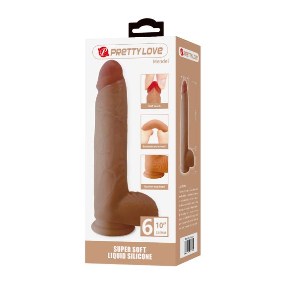 Фалоімітатор Pretty Love Mendel 10 Super Soft Liquid Silicone Dildo Sex Aura | Зображення 7