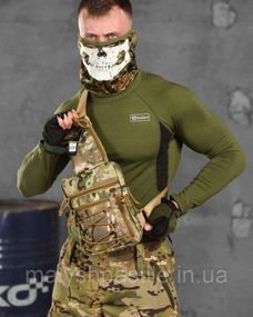 Сумка-слинг тактическая с одной лямкой SILVER KNIGHT мультикам  ВТ1023