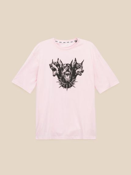 Футболка з принтом чоловіча LAWA P-MB02382 3XL Рожевий shop (2000999610349)