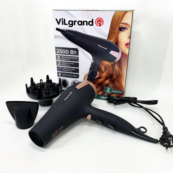 Портативний фен для укладання волосся Vilgrand VHD 2610TI 2500 Вт, Фен для легкої укладки волосся CS-25 | Зображення 7