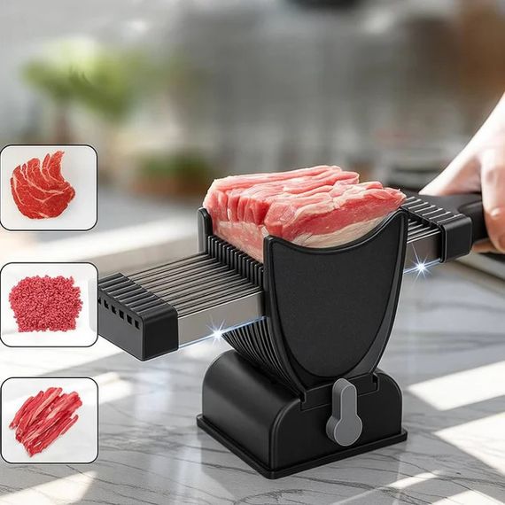 Ручной слайсер для мяса Fresh Meat Slicer • Устройство для нарезки свежего мяса, рыбы и продуктов ровными ломтиками | Зображення 1