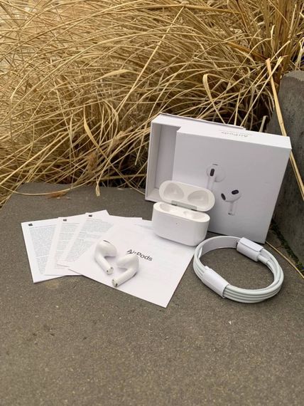 Бездротові навушники Apple AirPods 3 Premium quality Original series 1:1 Білі | Зображення 6