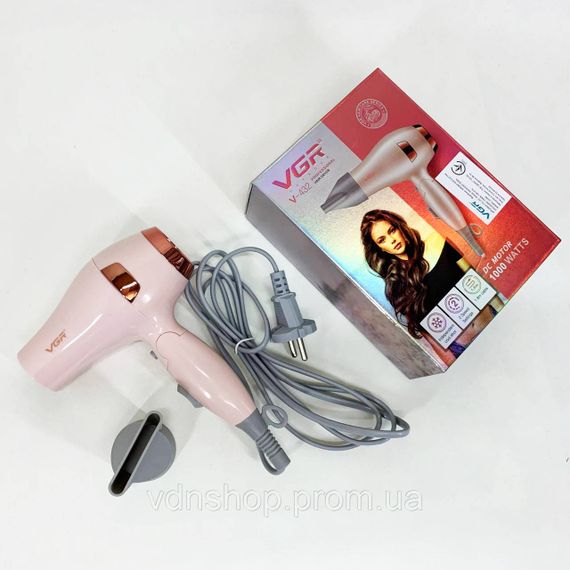 Мощный электрический фен для сушки волос VGR V-432, Фен для волос с насадками универсальный PY-98 | Зображення 1