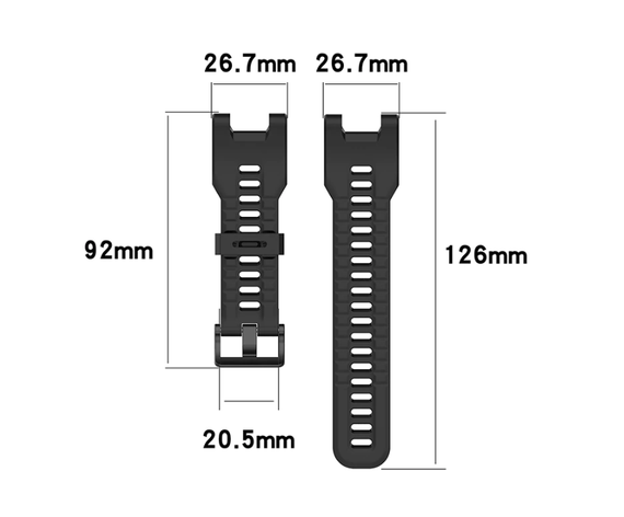 Силіконовий ремінець Primolux для смарт годинника Xiaomi Amazfit T-Rex (A1918) / T-Rex Pro (A2013) - Black | Зображення 4