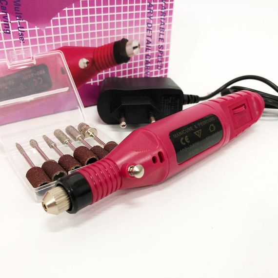 Ручний фрезер для нігтів SmartUs CBM-033 для манікюру та педикюру в домашніх умовах. XF-782 Колір: бордовий | Зображення 1