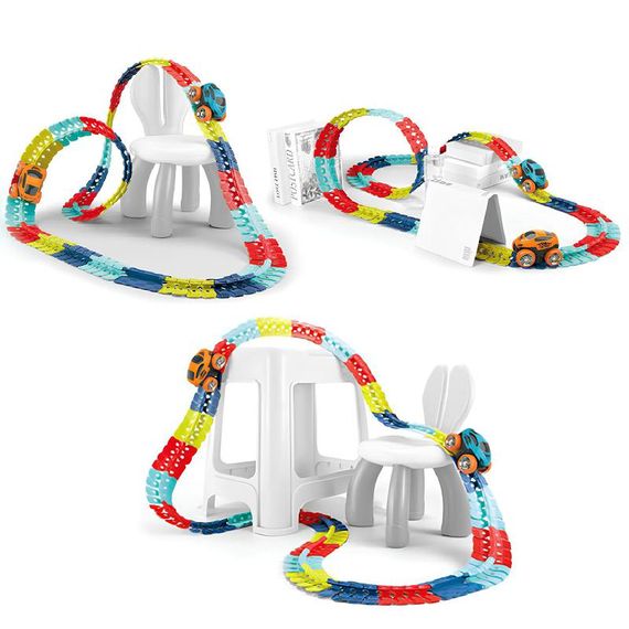 Інтерактивний трек з інерційною машинкою SHT 288 Changeable Trak (138pcs/1CAR) Colorful
