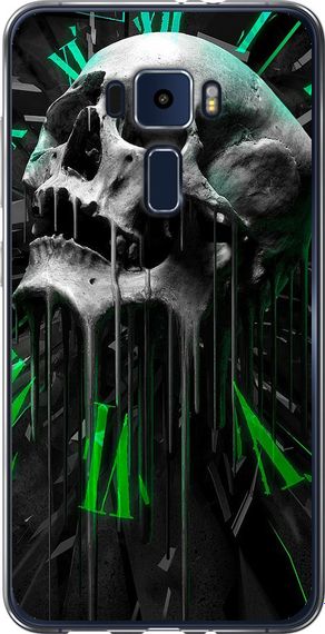 Чехол на Asus Zenfone 3 ZE552KL Череп-часы "4100u-448-17620"