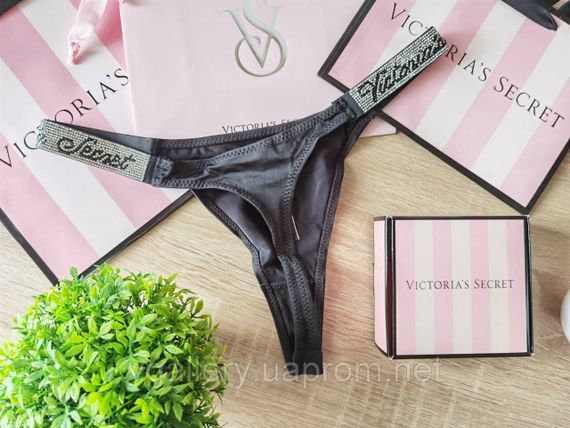 Женские стринги Victoria's Secret со стразами, женские стринги Виктория Сикрет со стразами, стринги женские L,