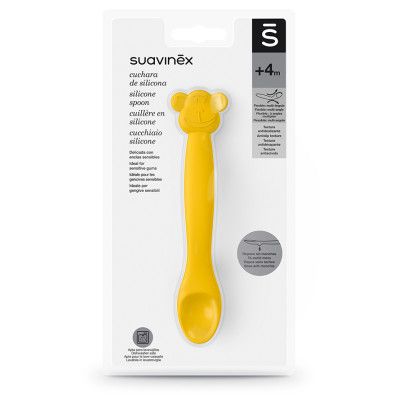 Набір дитячого посуду Suavinex Ложка силіконова, жовта мавпа (401353) | Зображення 2