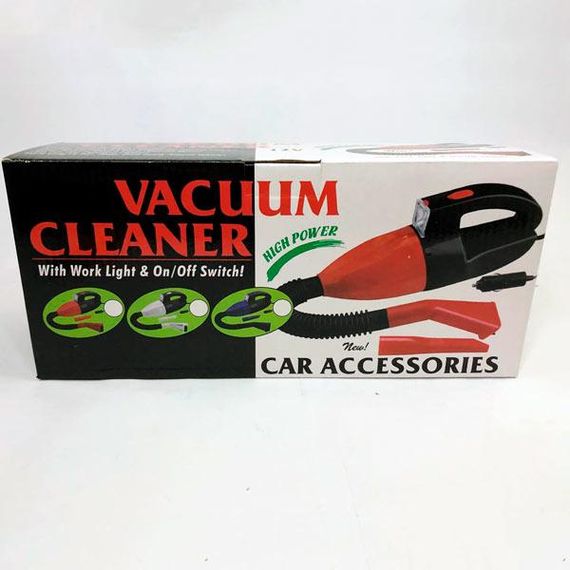 Пилосос Car Vacuum Cleaner з ліхтариком портативний автомобільний червоний | Зображення 2