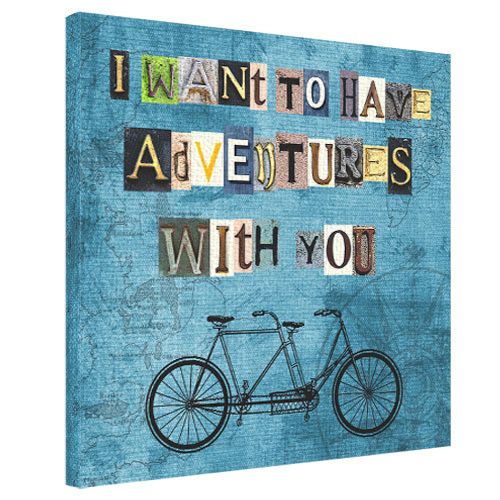 Картина на холсте I want to have adventures with you 65x65 см (H6565_DVD008)