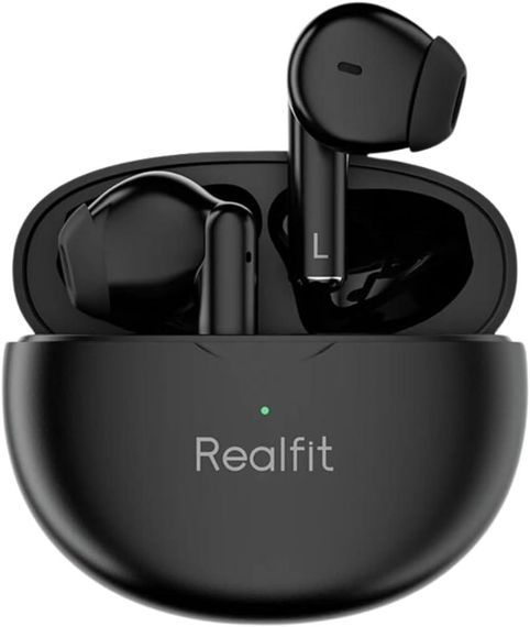Безпровідні навушники Realfit F2, активне шумозаглушення, Bluetooth 5.3,з мікрофоном, Чорні