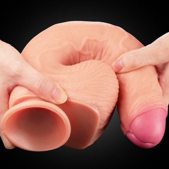 Фалоімітатор - Dual-Layered Silicone Cock 11" Flesh Sex Aura | Зображення 7