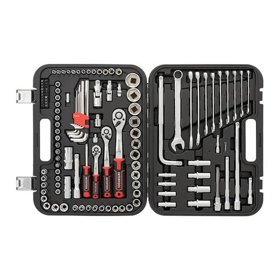 Набір інструментів 1/2", 3/8", 1/4", STORM, 126 од., Cr-V INTERTOOL ET-8126 | Зображення 1