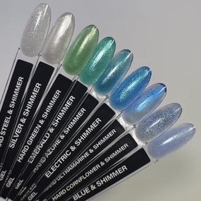 Гель для наращивания ногтей D.I.S Nails HARD Shimmer Emerald 28мл