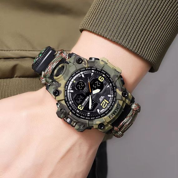 Годинник наручний чоловічий SKMEI 1155BCMGN PARACORD | Зображення 4