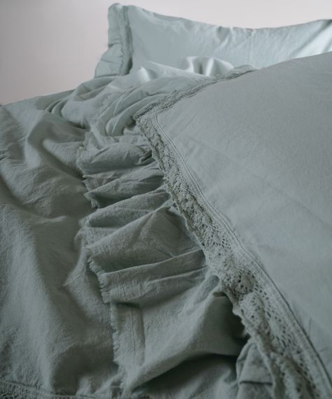 Постельное белье Limasso Stonewashed Francesca 200 х 220 см Mint | Зображення 5