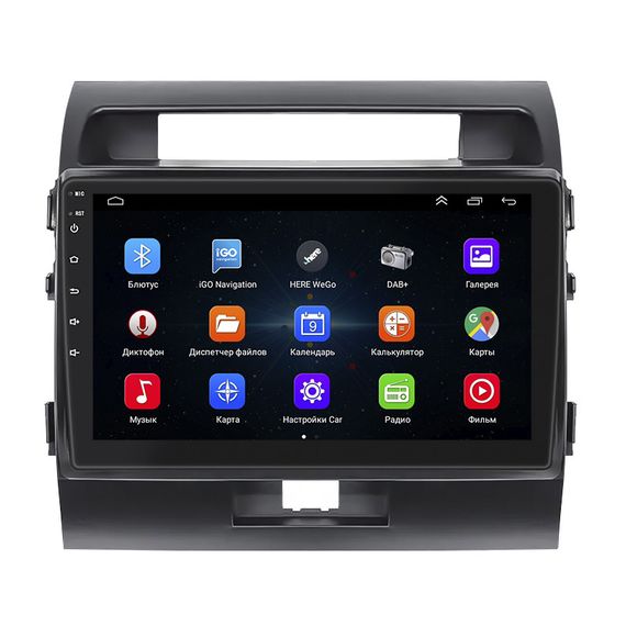Штатная магнитола Lesko для Toyota Land Cruiser 200 Series Рестайлинг 1 2012-2015 экран 10" 1/16Gb Wi-Fi GPS | Зображення 1