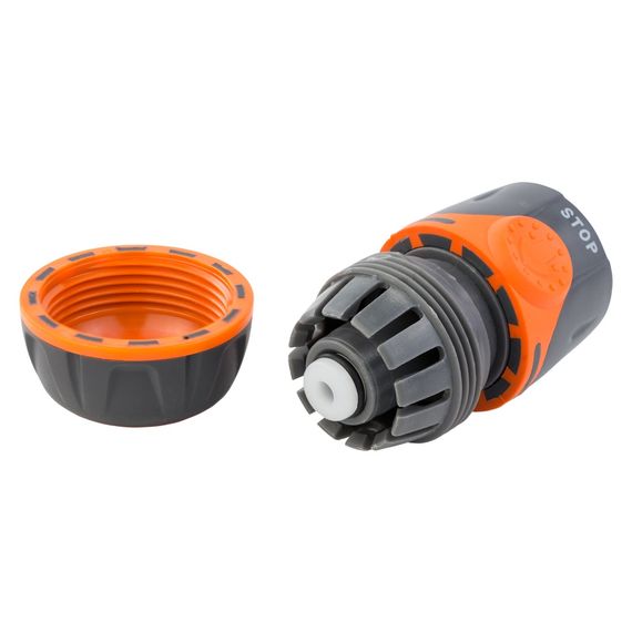 Конектор 1/2" Flora швидкознімний для шланга 3/4" аквастоп (ABS+TPR) (5015514) | Зображення 3