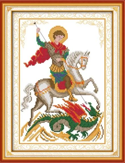 Набір для вишивання за нанесеною на канву схемою "Subdue".  AIDA 14CT printed, 27*35 см