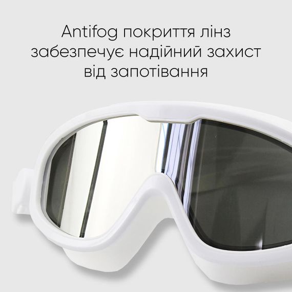 Маска для плавання Renvo Kariba Уні Anti-fog Чорний, Білий OSFM (2SM100-03) | Зображення 2