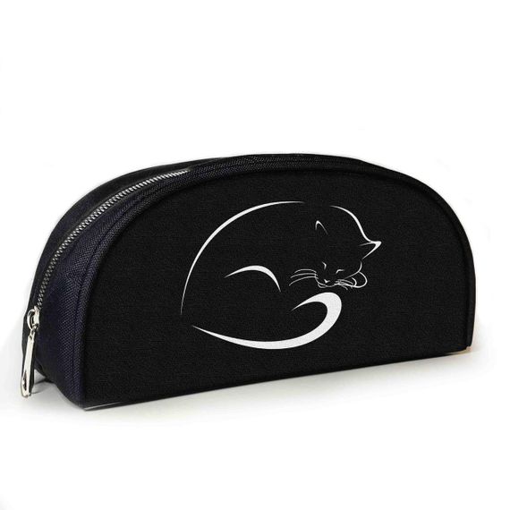 Пенал школьный с принтом черный кот 23х10х8 см с принтом для мальчика (3862)