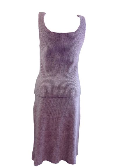 Костюм в'язаний трійка зі спідницею М&M коричневий (213861) | Зображення 3