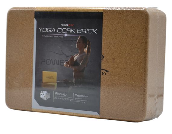Блок для йоги Паверплей PP_4006 из пробкового дерева Cork Yoga Block (1шт.) | Зображення 9