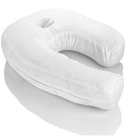 Подушка ортопедична з отвором для вуха Side Sleeper White