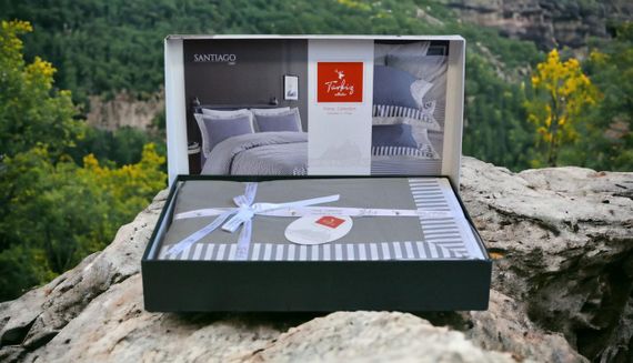 Постільна білизна Turkiz Ranforse Prima 200 х 220 см Santiago Grey | Зображення 1