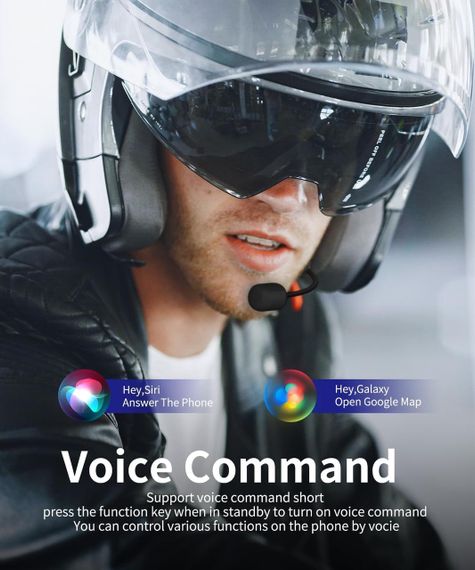 Мотогарнітура FODSPORTS FX8 з Bluetooth, шумозаглушенням, підтримка до 8 учасників, інтерком для мотоциклів до 1000м | Зображення 5