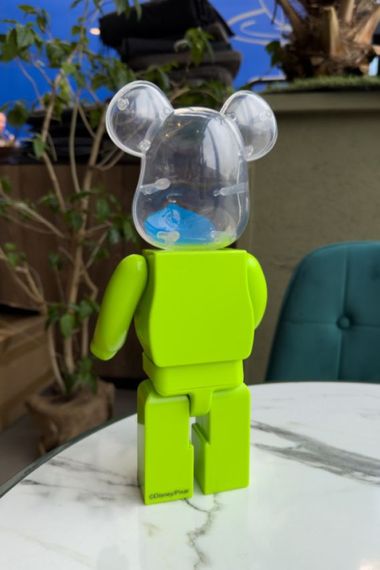 Bearbrick Disney Pixar Monsters дизайнерська статуетка ведмідь Беарбрік 28 см mb028 зелена | Зображення 2
