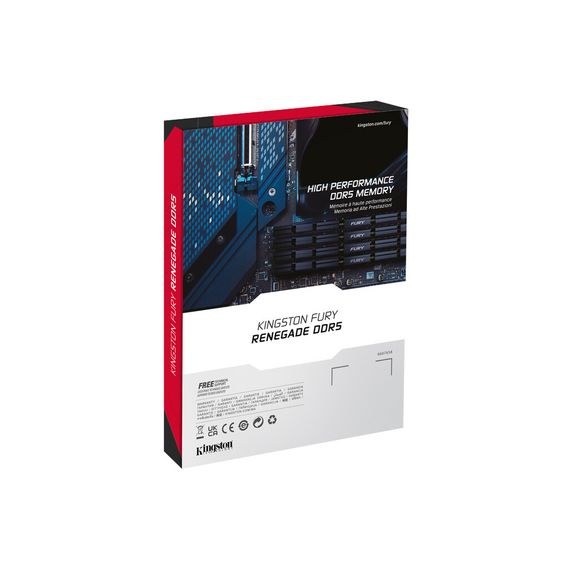 Модуль пам&#039;яті для комп&#039;ютера DDR5 96GB (2x48GB) 6000 MHz Renegade Silver XMP Kingston Fury (ex.HyperX) (KF560C32RSK2-96) | Зображення 5