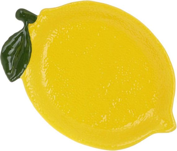 Набір 2 керамічні тарілки "Lemon" 26х18см, Жовтий лимон