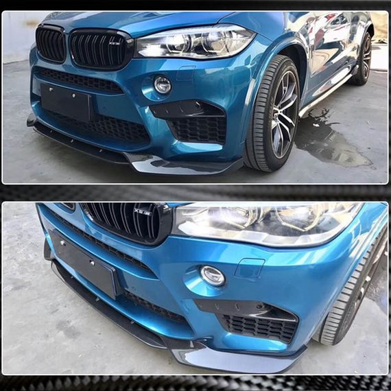 Накладка на передній бампер Карбон V1 (для F85) для BMW X5 F-15 2013-2018 рр | Зображення 3