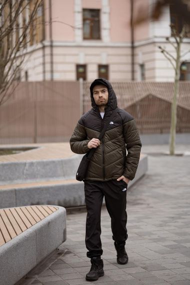 Комплект чоловічий: куртка Active TNF чорно-хакі + штани TNF чорні. Барсетка TNF у подарунок! (1532516842) | Зображення 1